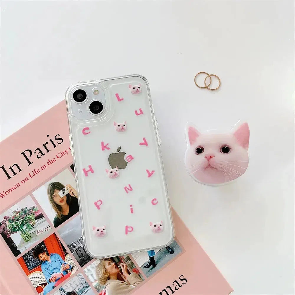Cat Popsocket Clear Phone Case - Litlookz Studio Cat Popsocket Clear Phone Case - Litlookz Studio