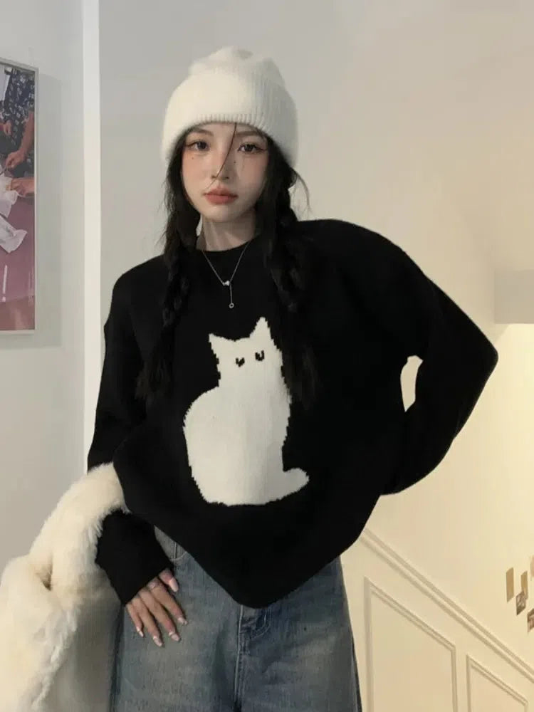 Girls 2025 cat sweater