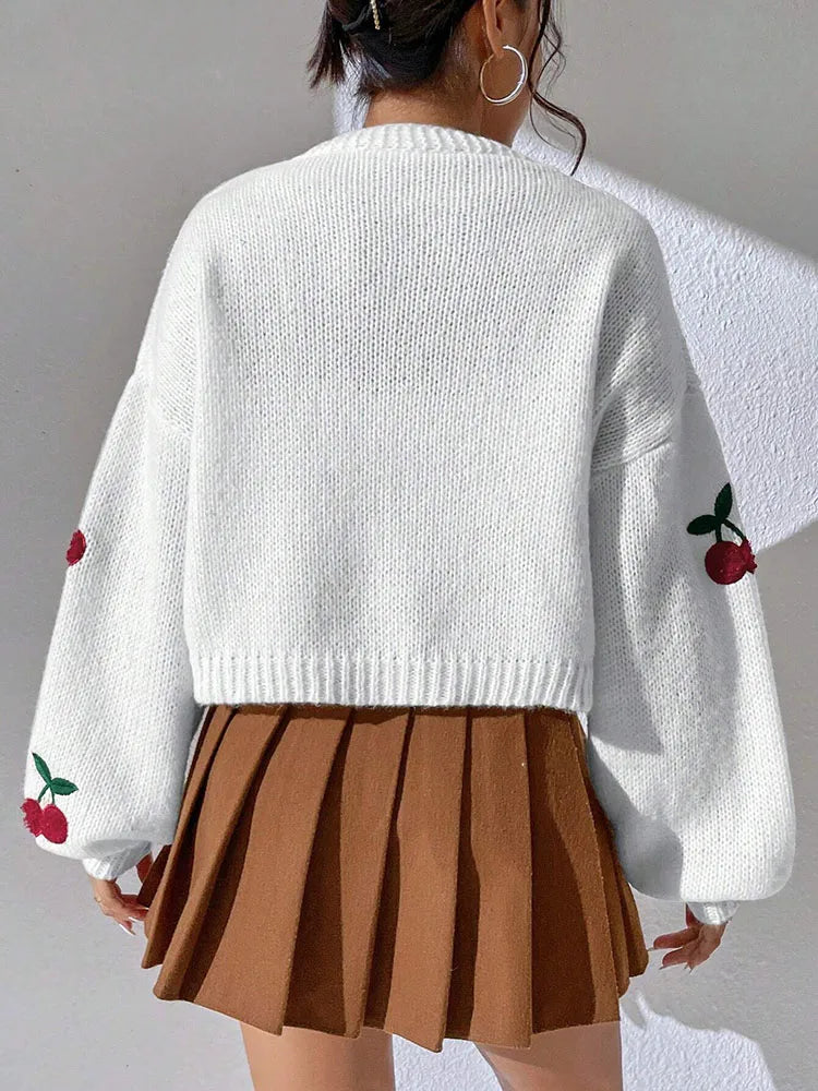 Cherry Knit Cardigan