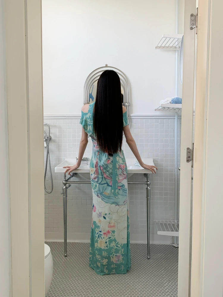Chinese Art Maxi Dress