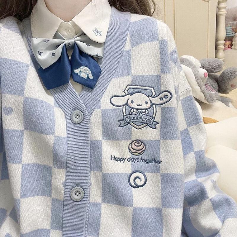 Cinnamoroll Buttoned Blue Cardigan - Litlookz Studio