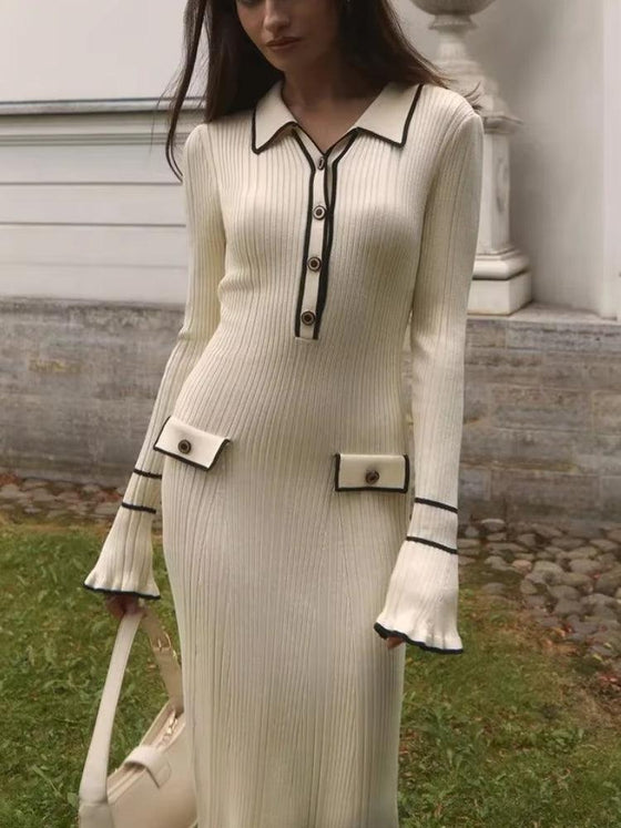 Classic Ribbed Midi Dress main image 0