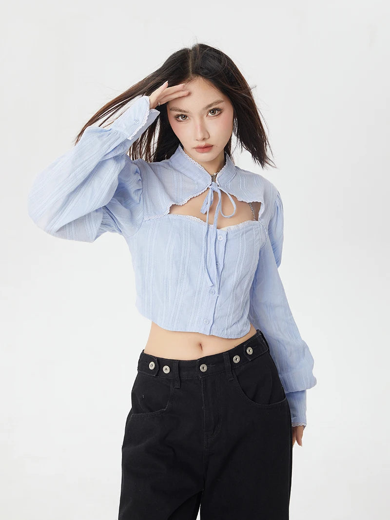 Core Cut Out Classiccore Cut Out Crop Shirt - Litlookz Studio