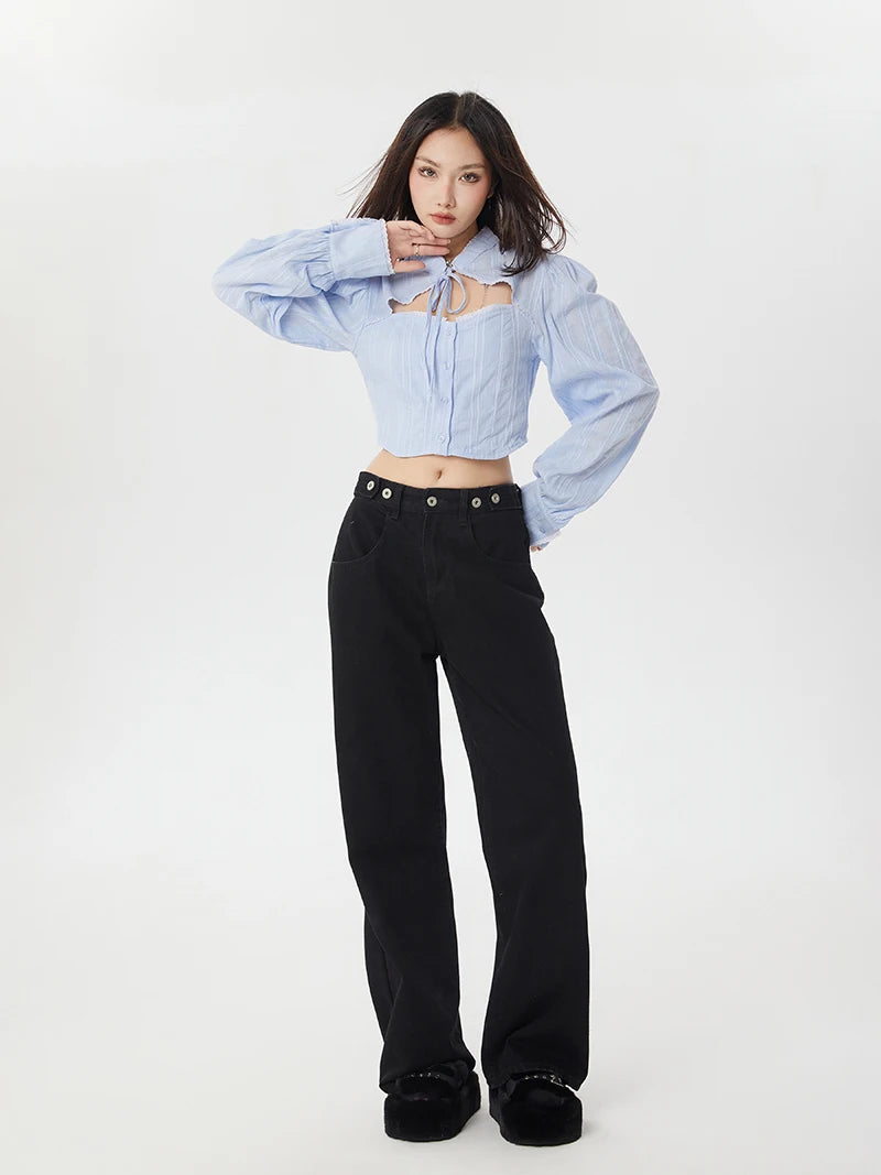Core Cut Out Classiccore Cut Out Crop Shirt - Litlookz Studio