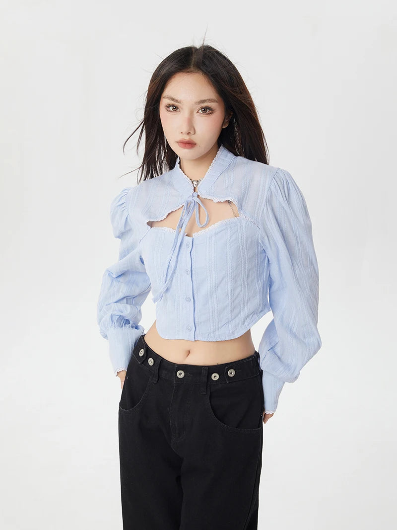 Core Cut Out Classiccore Cut Out Crop Shirt - Litlookz Studio