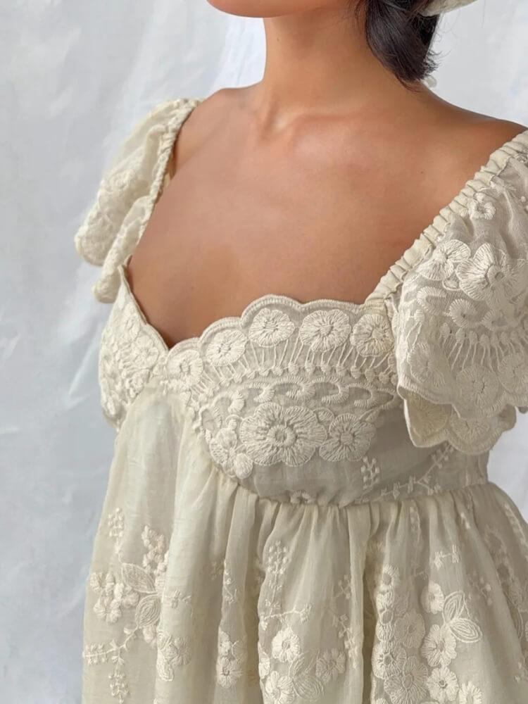 Cloud Babydoll Mini Dress