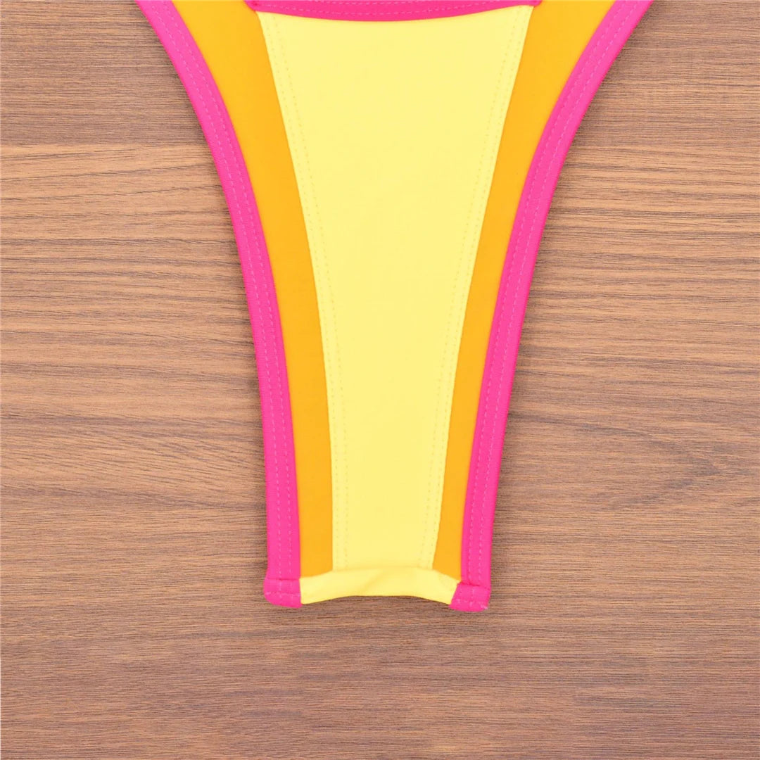 Color Block Bikini Set