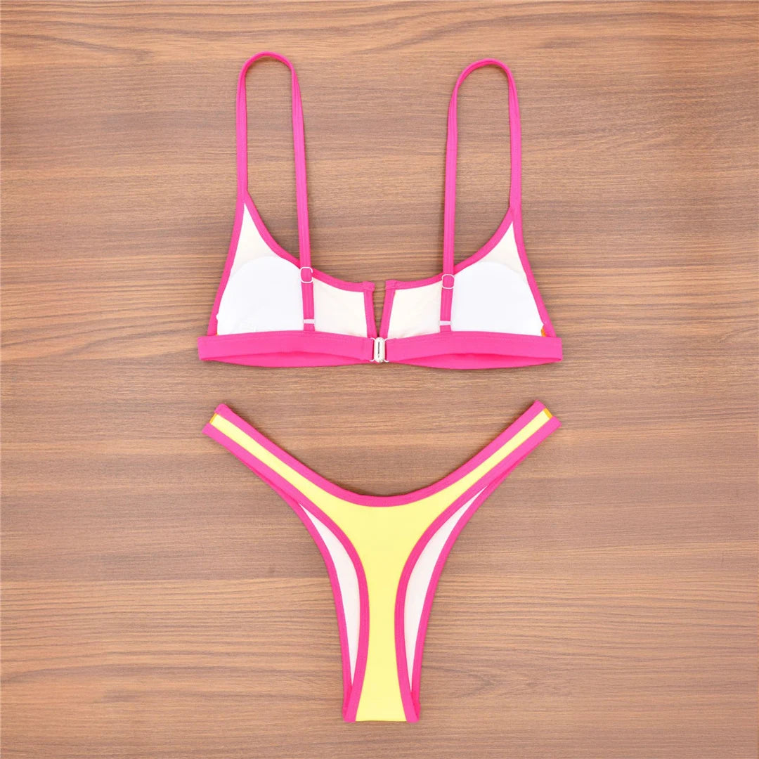 Color Block Bikini Set