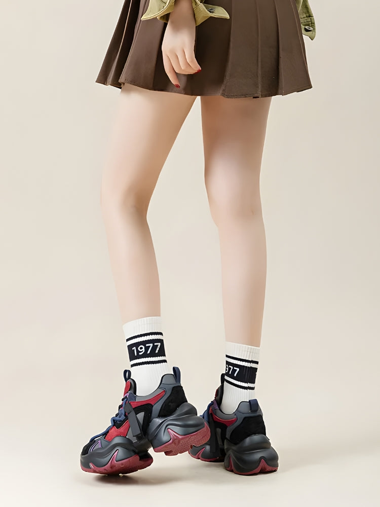 Kick Platform Color Color Block Platform Sneakers - Litlookz Studio