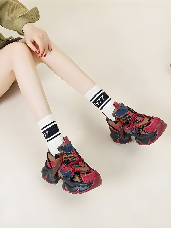Color Block Platform Sneakers - Litlookz Studio