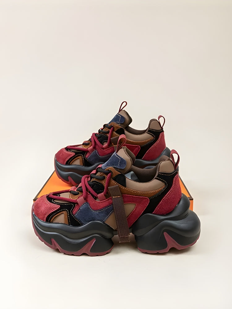 Kick Platform Color Color Block Platform Sneakers - Litlookz Studio