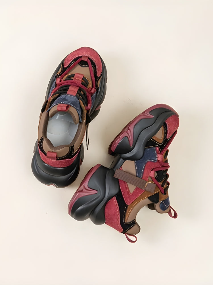 Kick Platform Color Color Block Platform Sneakers - Litlookz Studio