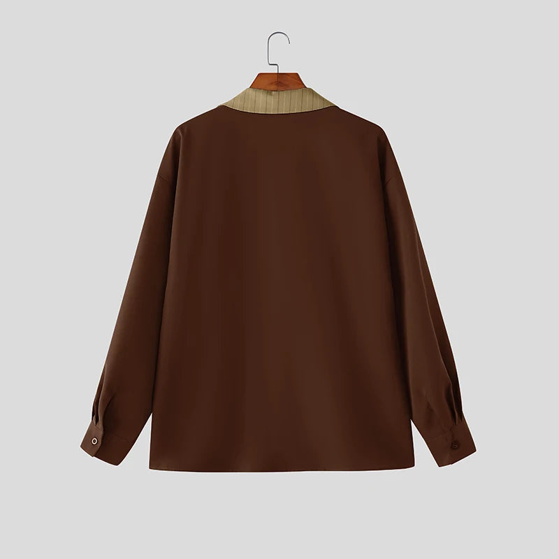 Contrast Collar Shirt