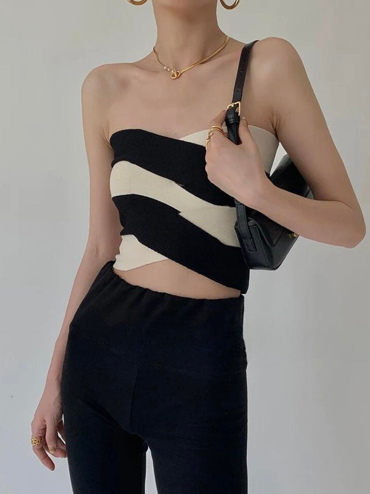 Contrast Color Tube Top