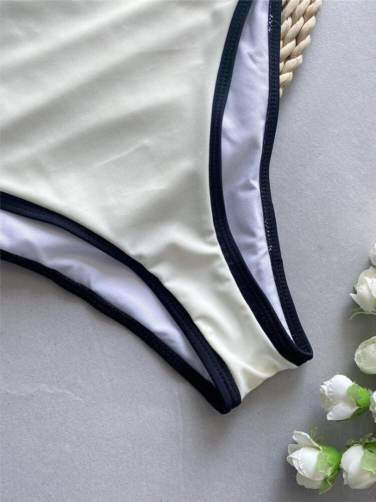 Contrast One Piece Swimsuit