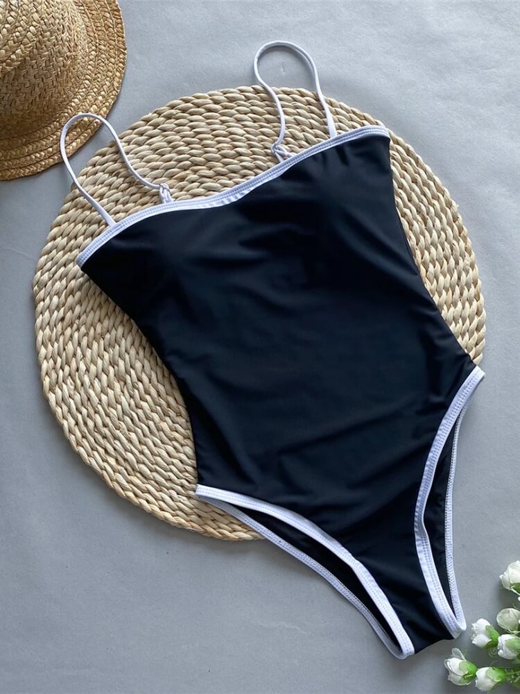 Contrast One Piece Swimsuit