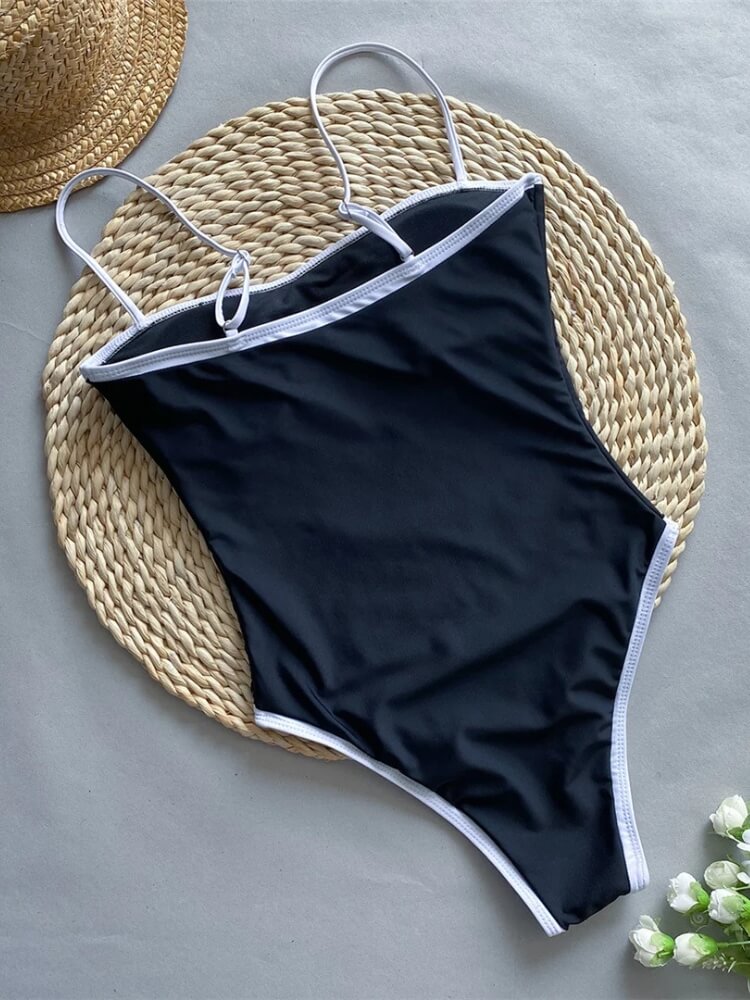 Contrast One Piece Swimsuit