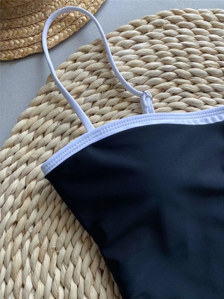 Contrast One Piece Swimsuit