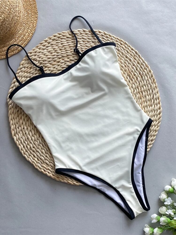 Contrast One Piece Swimsuit