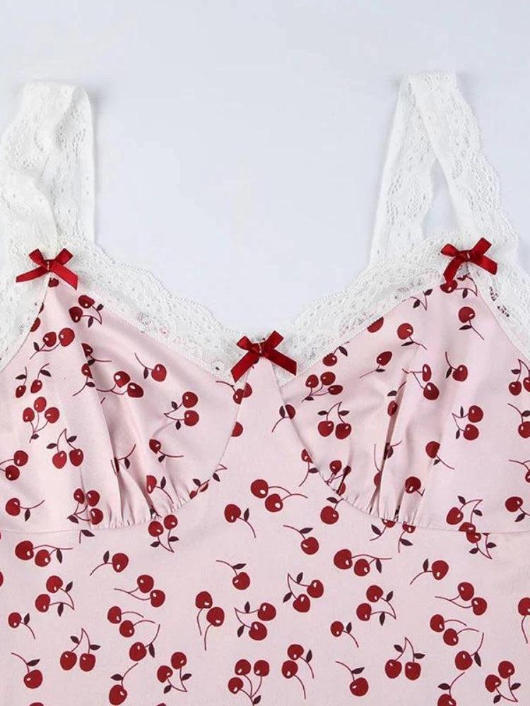 Coquette Cherry Mini Dress
