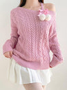 Coquette Cut-Out Knit Sweater