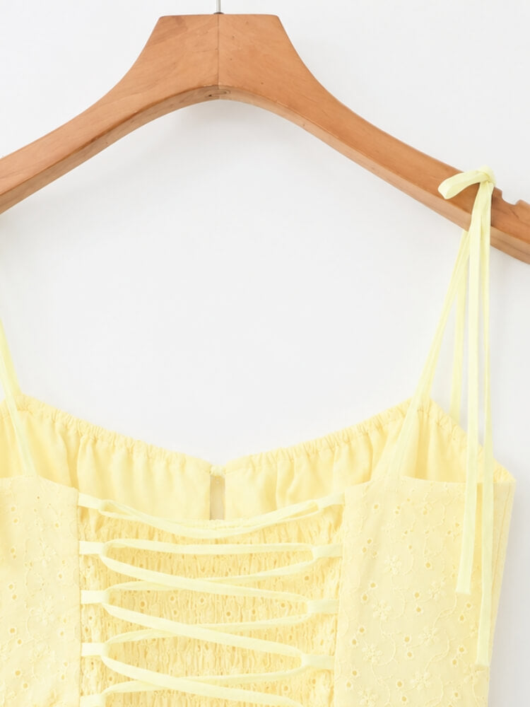 Coquette Eyelet Mini Dress
