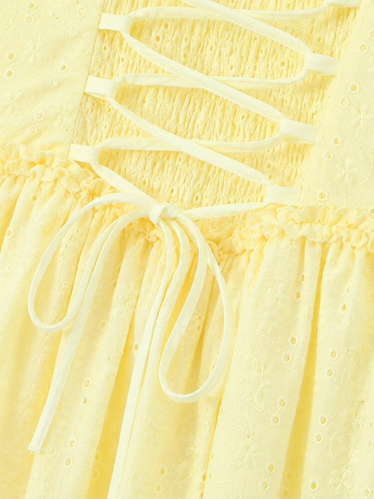 Coquette Eyelet Mini Dress