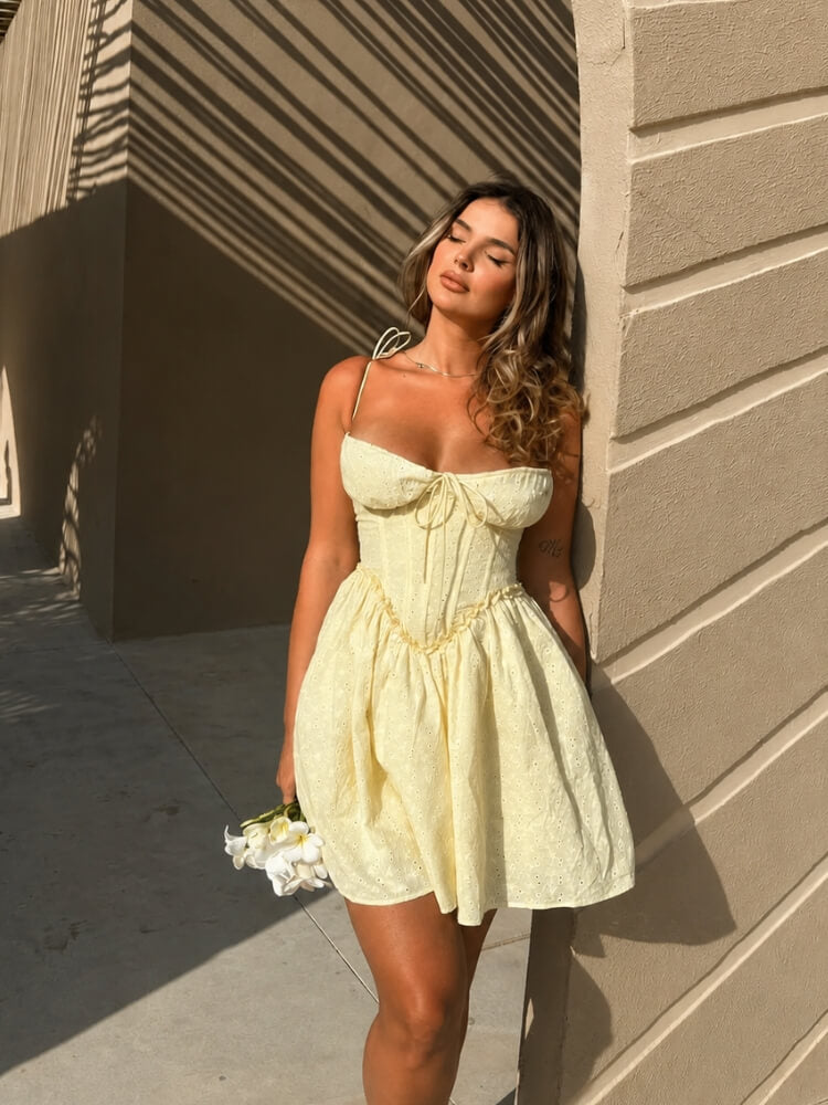 Coquette Eyelet Mini Dress