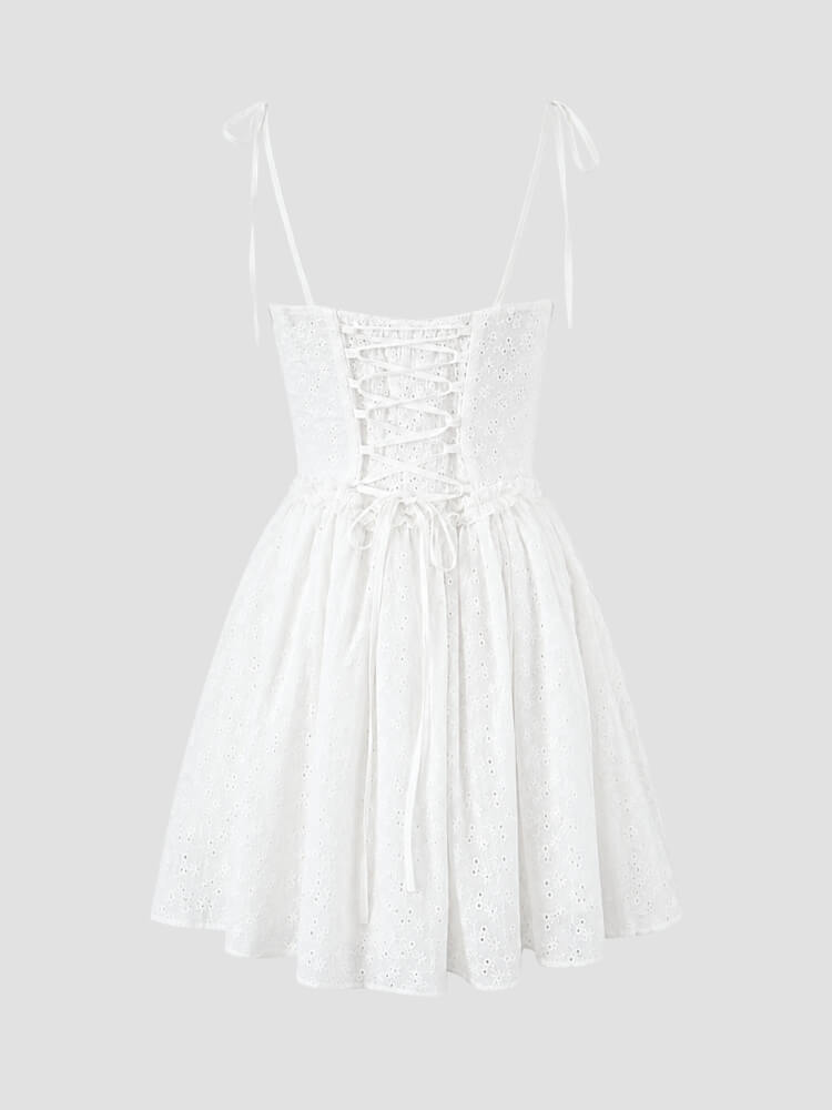 Coquette Eyelet Mini Dress