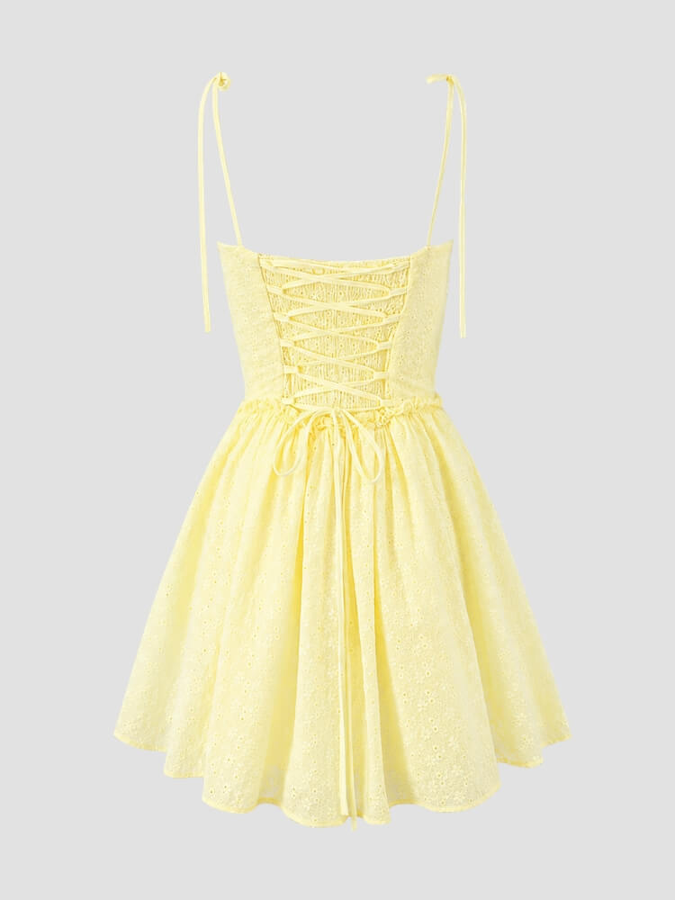 Coquette Eyelet Mini Dress