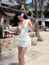 Coquette Halter Neck Mini Dress