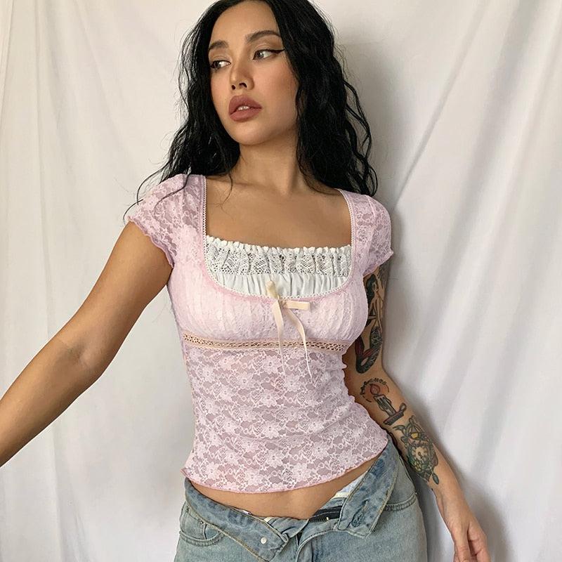 Coquette Lace Detailed Top - Litlookz Studio