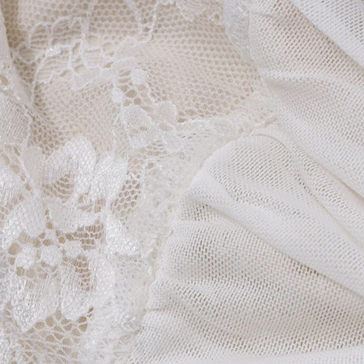 Coquette Lace Mesh Bra Crop Top