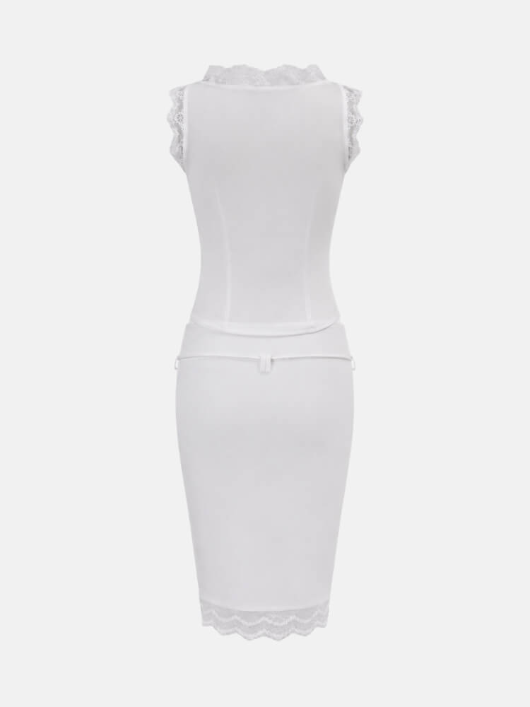 Coquette Lace Top & Skirt Set