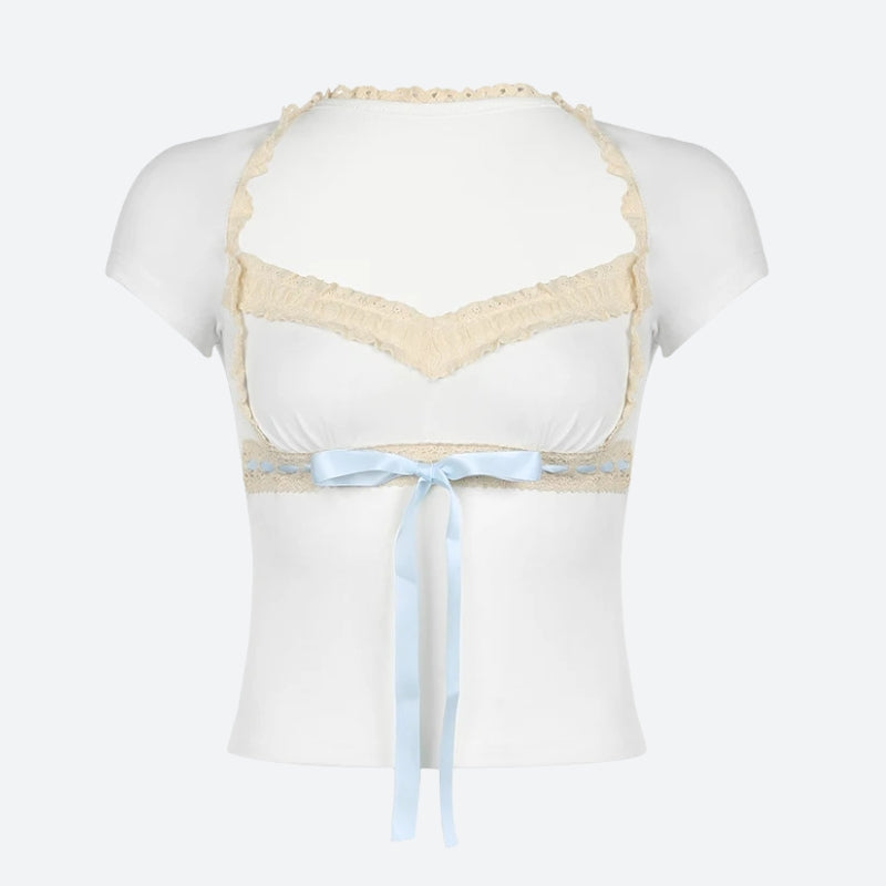 Coquette Lace Trim Top - Litlookz Studio