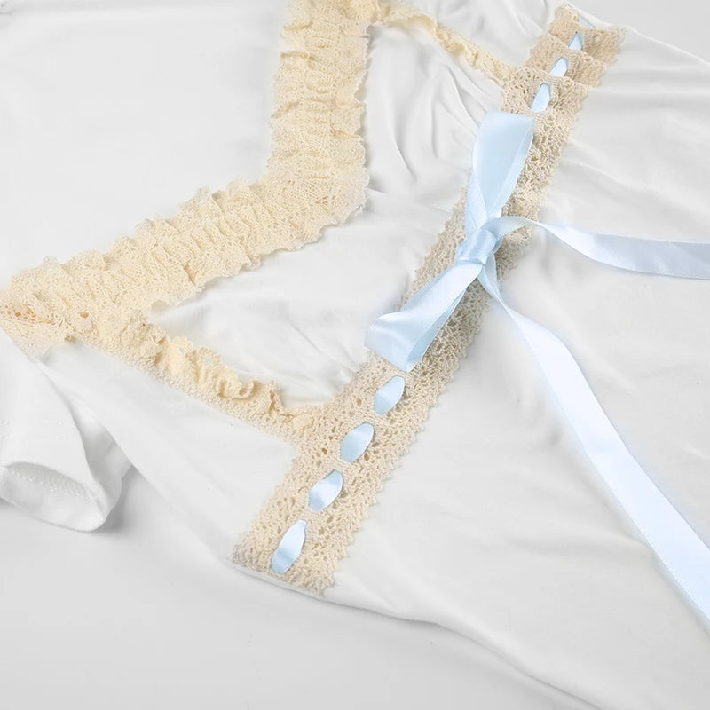 Coquette Lace Trim Top - Litlookz Studio