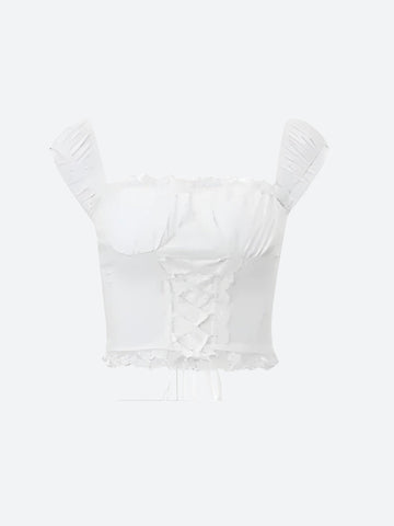 Women’s Lace Set with Scalloped Crop Top and Maxi Skirt main image 0