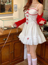Coquette Mini Dress With Cardigan
