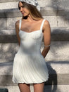 Coquette Pleated Mini Dress