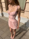Coquette Pleated Mini Dress