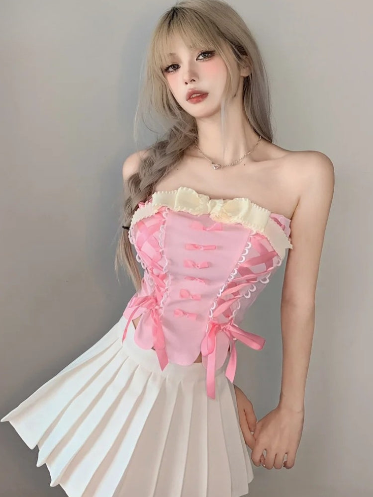 Coquette Ribbon Bow Tube Top - Litlookz Studio