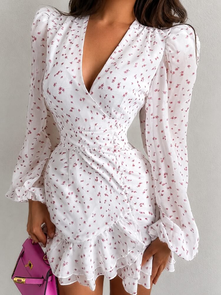 Shop Coquette Ruffle Mini Dress