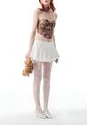 Coquette Ruffled Lace Mini Skirt