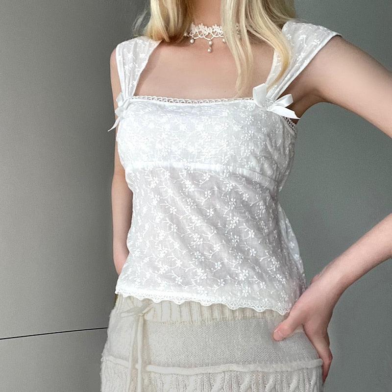 Coquette Square Neckline Top - Litlookz Studio