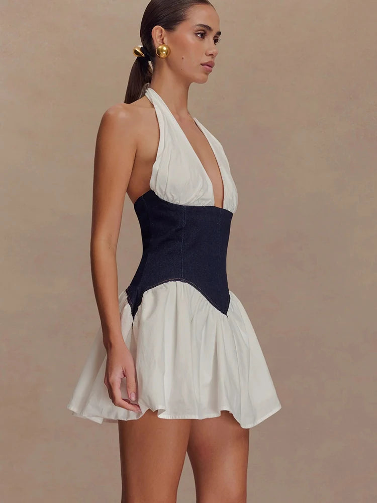 Corset Halter Mini Dress - Litlookz Studio