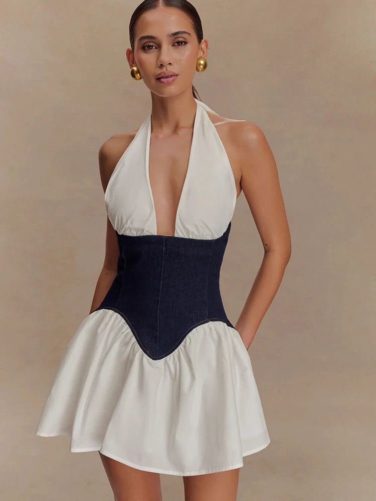 Corset Halter Mini Dress