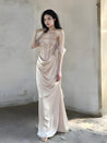 Corset Satin Maxi Dress