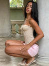 Corset Top & Satin Skirt Two Piece Set