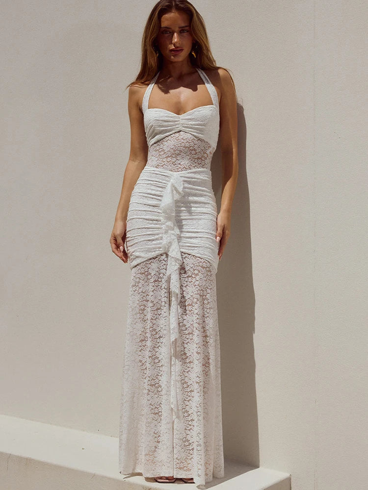 Cottagecore Bodycon Maxi Dress