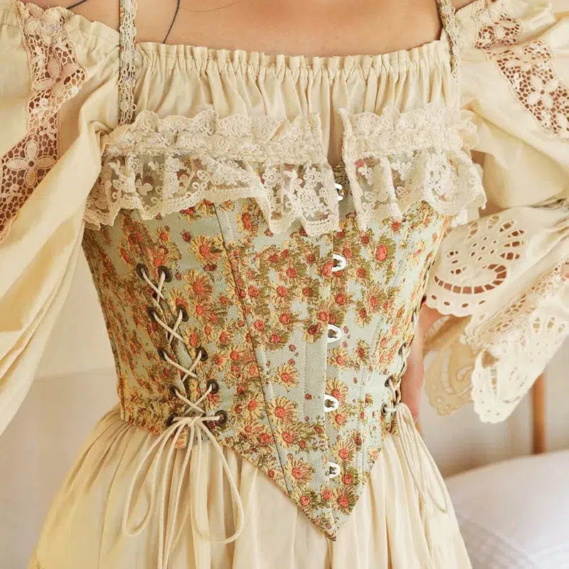 dress up corset Belle Inspired Steampunk Victorian Corset Costume, Princess, Beauty and the Beast, Gold Dress, Western, Dustpunk, Renaissance
